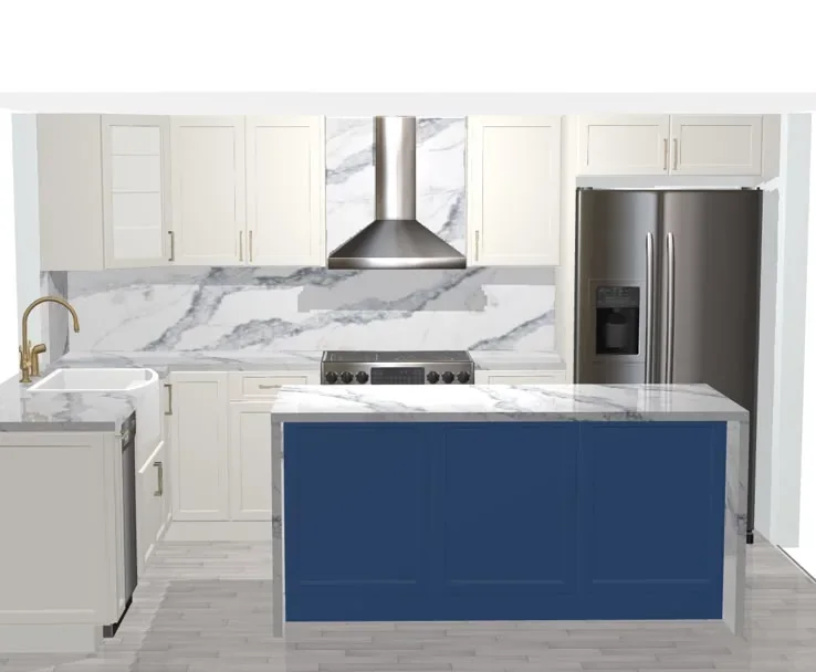Second view of the 3D kitchen design